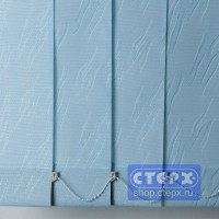 Лотос /цвет голубой с серебристым люрексом/ - ламель для вертикальных жалюзи из ткани