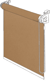 Штора рулонная 1010 мм x 1720 мм с цепочным приводом «Миниролло Лайт», цвет светло-коричневый