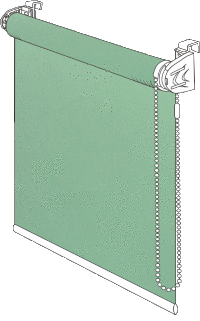 Штора рулонная  860 мм x 1720 мм с цепочным приводом «Миниролло Лайт», цвет зеленый